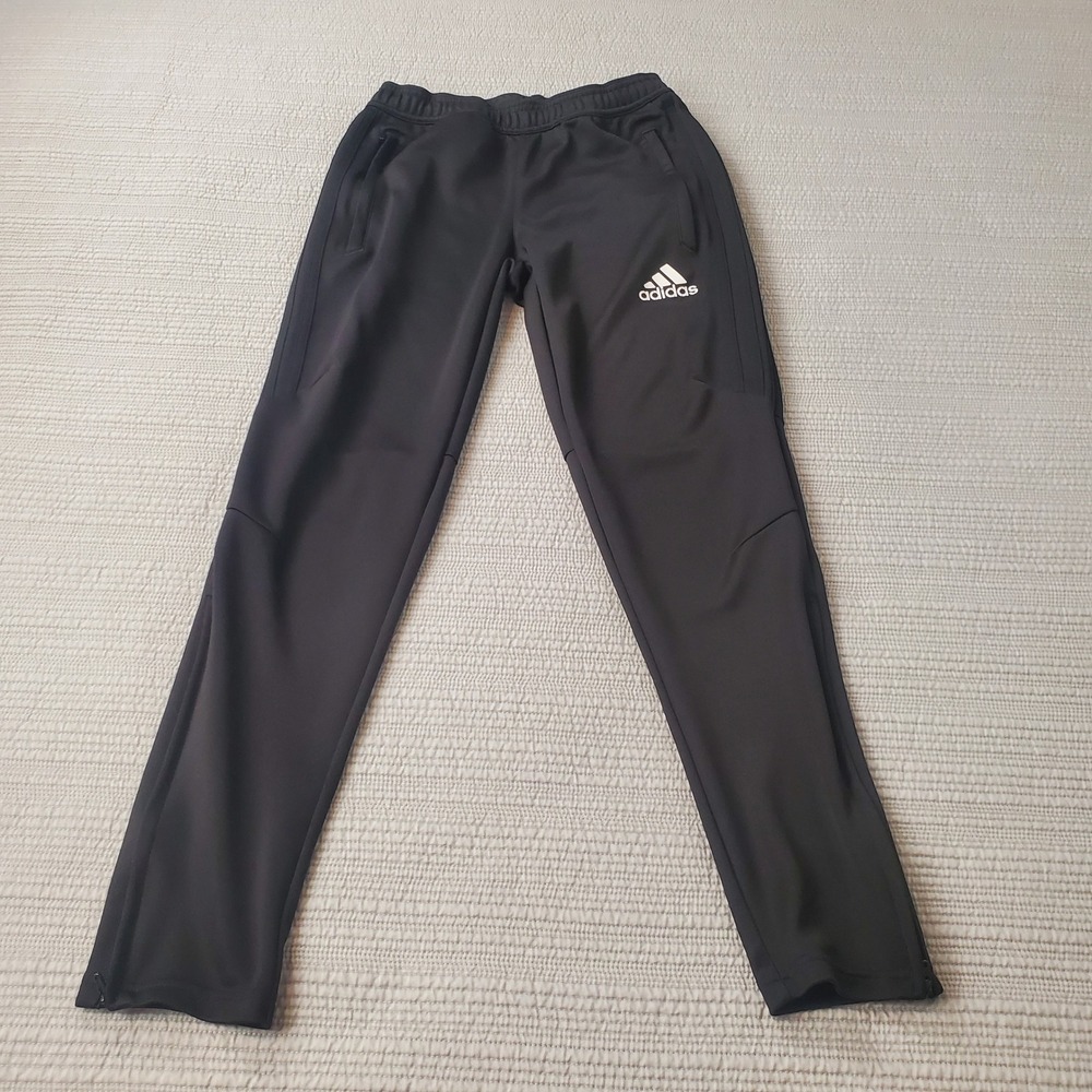 Adidas Mens Climacool Training Pants Black Zipper Pockets Ankle Zips Small